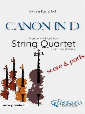 cover image of String Quartet "Canon in D" by Pachelbel (score and parts)